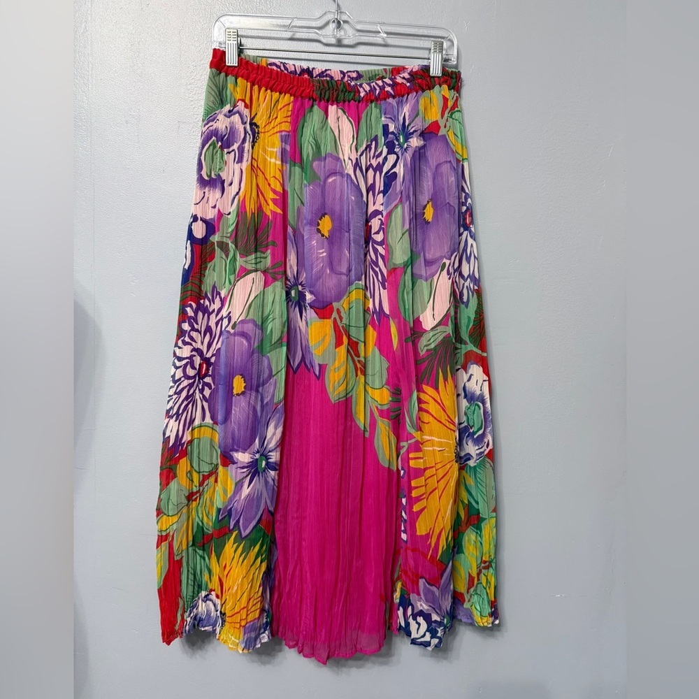 Choices Colorful Floral Maxi Skirt with lining